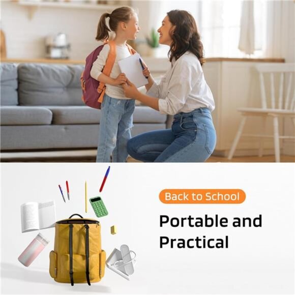 Rechargeable Small Desk Lamp for Home Office Bedroom, Study Table Light - Picture 6 of 7